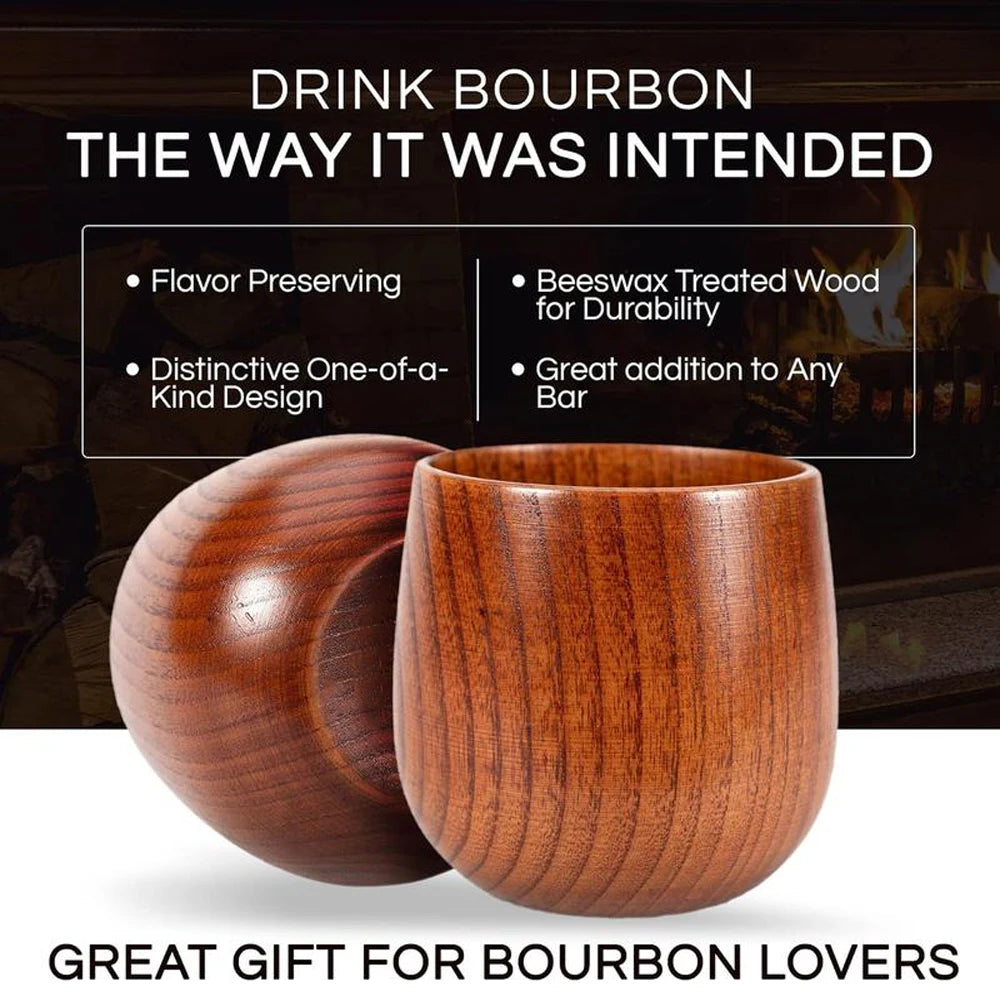 350ML Whiskey Enhancing Wooden Tumbler Wooden Old Fashioned Tumblers For Men, Whiskey Tumbler, Glasses For Men, Boston Love