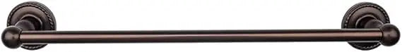 Top Knobs ED10ORBF Edwardian Bath 30 Inch Single Towel Bar Rope Backplate, Oil Rubbed Bronze