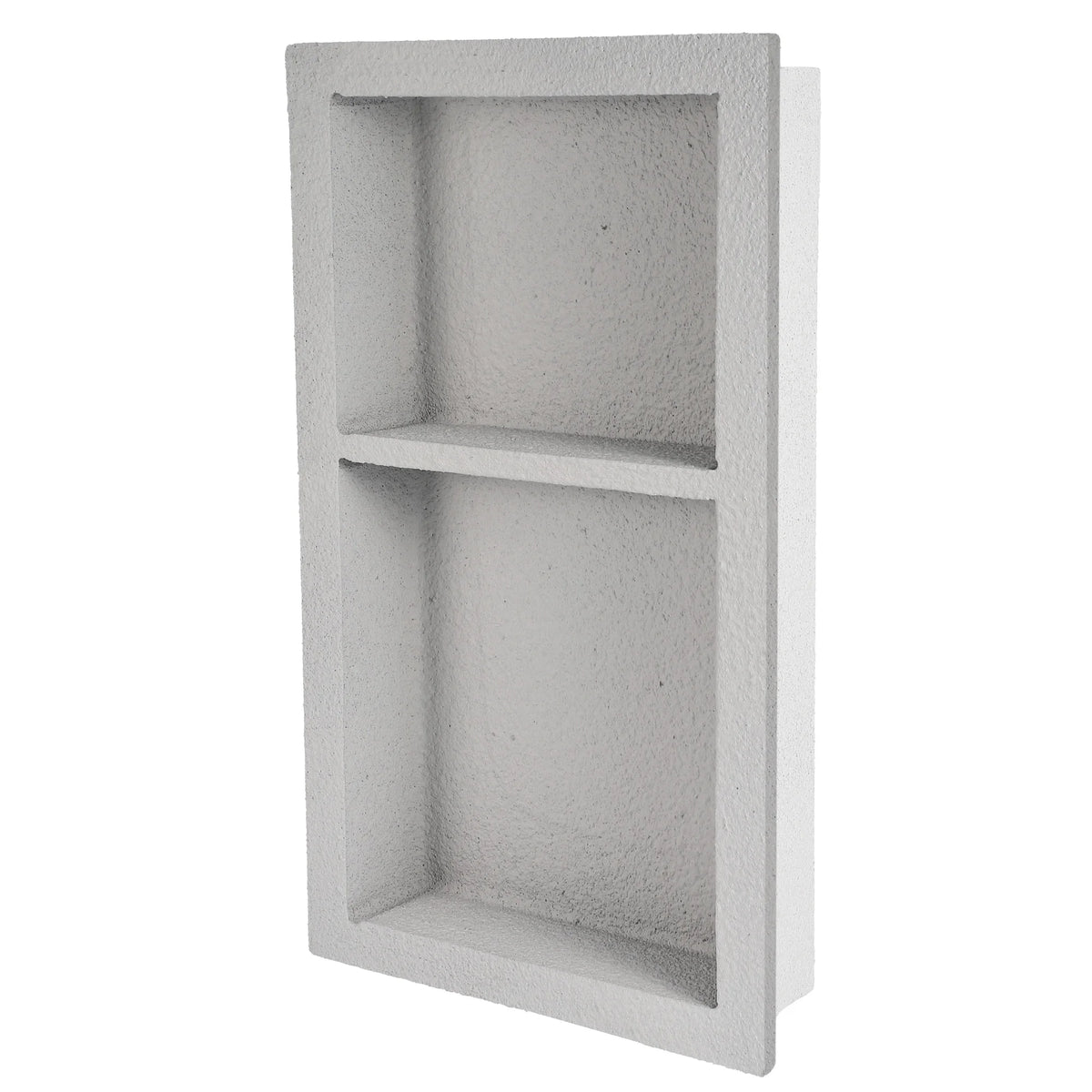 Ready Tile Double Shelf Shower Niche, 12" x 25.5" Shower Niche Ready for Tile, Modern Square Corners Wall-inserted Niche Recessed for Shower Bathroom