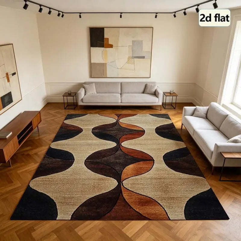 1 Piece Abstract Geometric Area Rug, Soft Comfortable, All Seasons, Lightweight Easy To Care, Living Room Decor, Bedroom Decor, Entryway Decor, Autumn, Winter, Home Floor Decoration