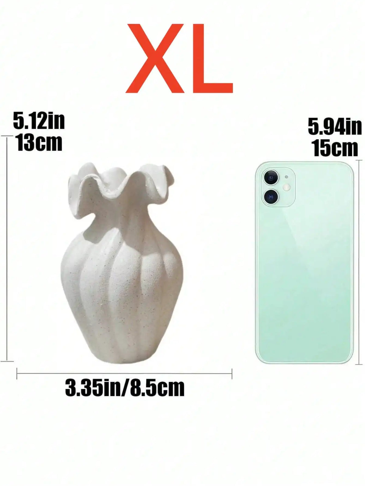 1pc French Retro Style Vase, White Decorative Flower Vase, Suitable For Living Room/Dining Table Home Decor, Elegant Style, Makes A Great Gift，sh260105194514338013745