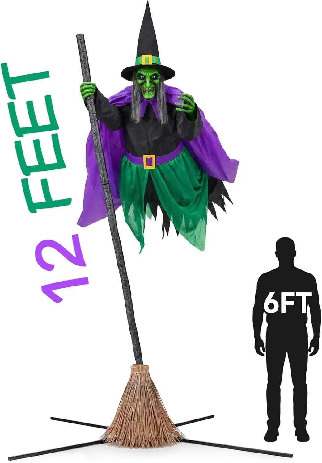 4 Ft Life Size Halloween Animatronics Prop with Sound & Touch
