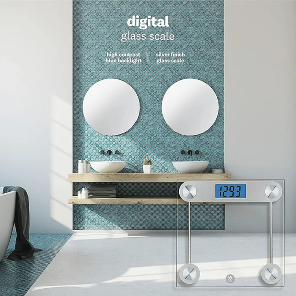 Screen Weight Scale, Human Digital Bathroom Scale, Accurate To 0.05 Lbs, Bright LED Display And Clear Large Numbers, Upgraded Q