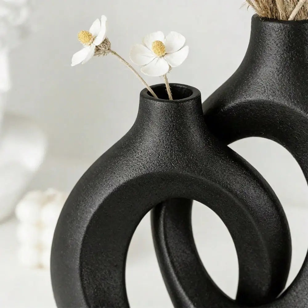Premium Matte Texture Plastic Vase - Elegant Home Decor, Suitable For Fresh Cut Flowers / Dried Flowers, Plastic Material, Water-Resistant, Ideal For Living Room Decoration Vase, Office Decoration Dried Flower Vase, sh2601171