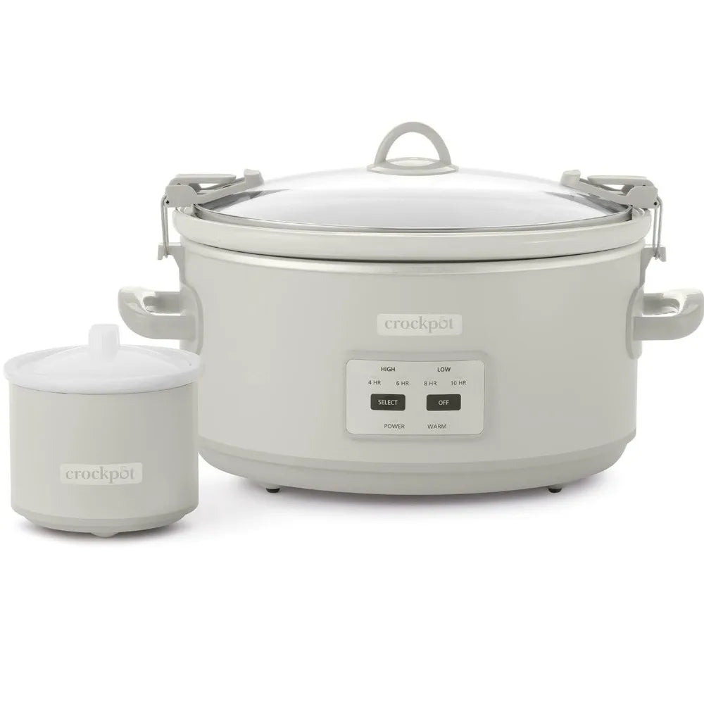 7 Quart Touch Control Slow Cooker 4 Cooking Settings Lockable Lid Home Kitchen Cooking Appliance