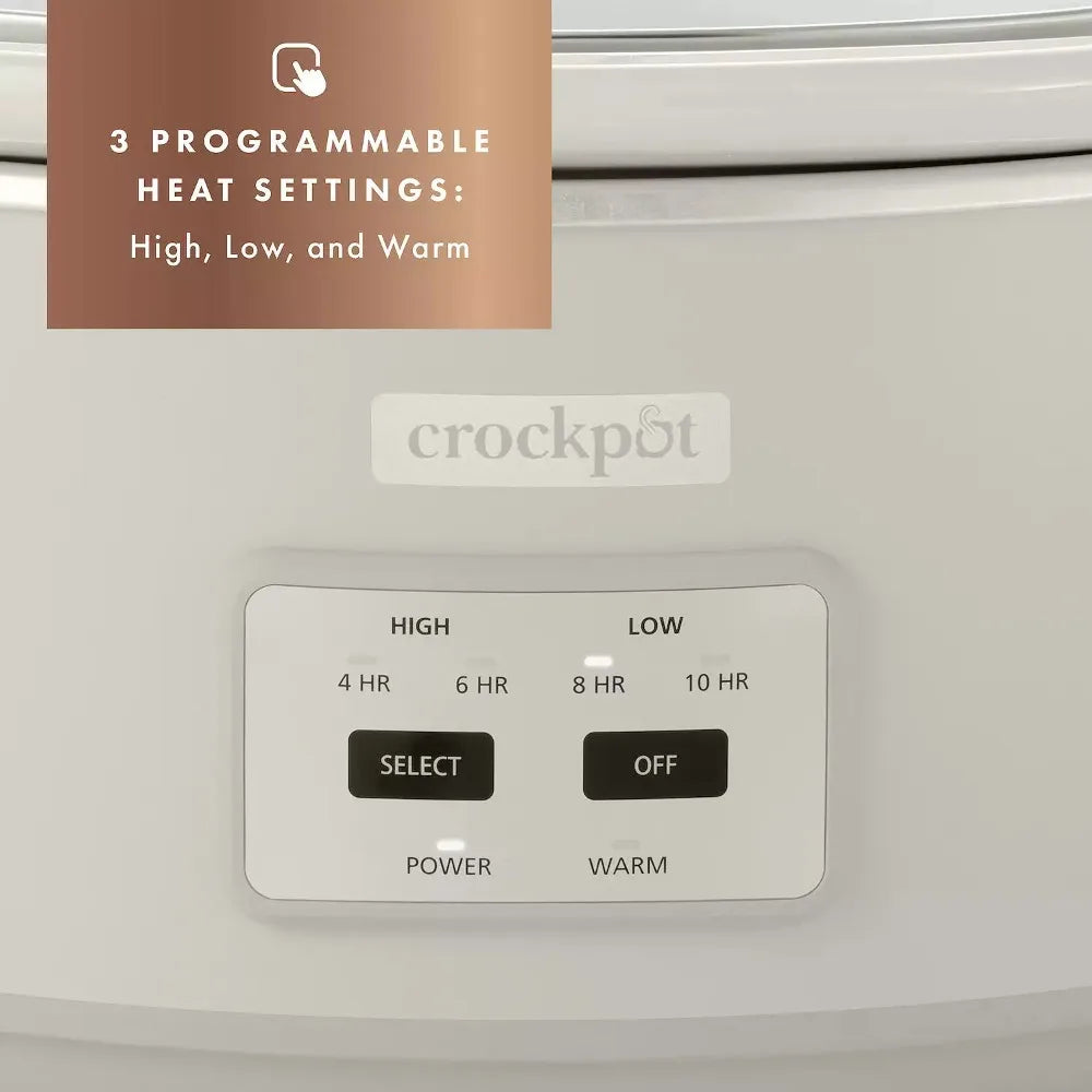 7 Quart Touch Control Slow Cooker 4 Cooking Settings Lockable Lid Home Kitchen Cooking Appliance