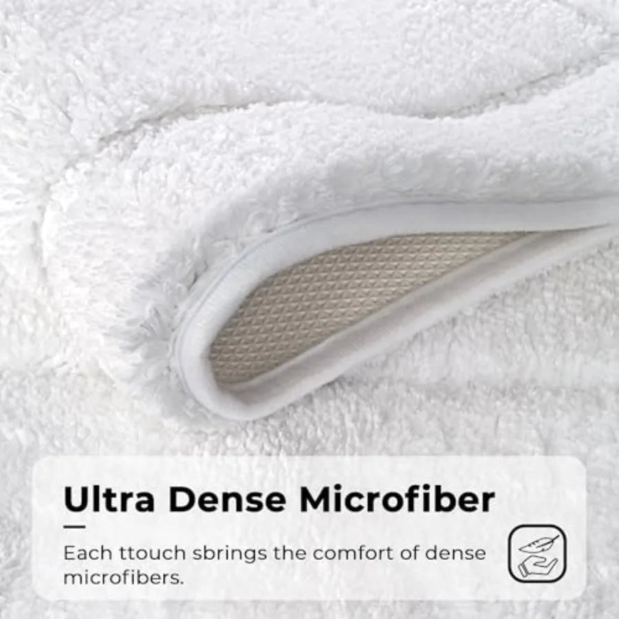 Microfiber Bathroom Rugs Non Slip Washable, Water Absorbent Bath Mats for Tub, Soft Bath Mats for Bathroom Floor and Shower, Ba