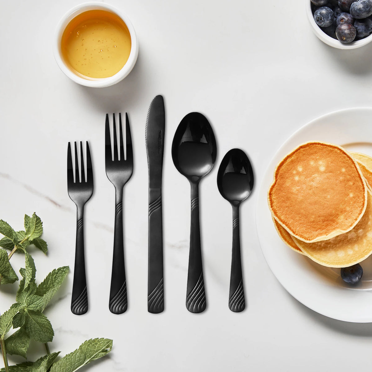 HANSMART Stainless Steel Flatware Set Service For Everyday Dining