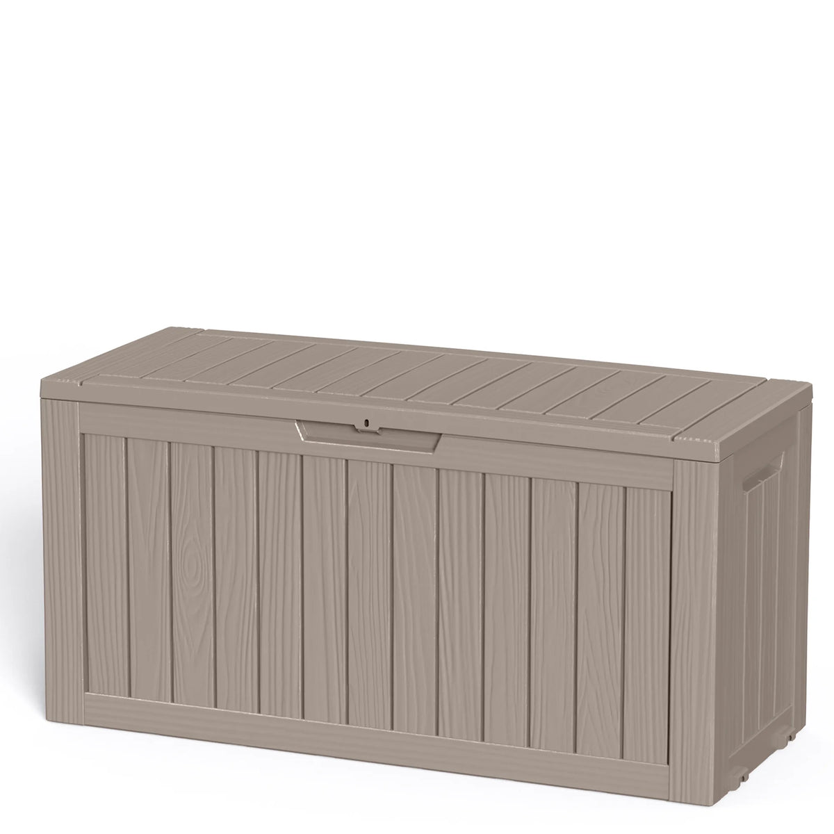 260 Gallon Weather Resistant Resin Deck Storage Box Lockable Waterproof Outdoor Patio Garden Pool Storage Chest for Cushions Tools Supplies