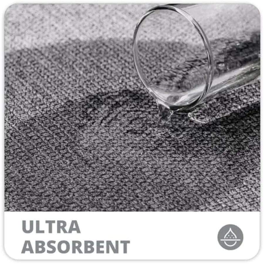 Bath Mat, Ultra Thin Bathroom Rugs, Rubber Bath Mats for Bathroom, No Slip Bath Rugs, Quick Dry, Machine Washable, Low Pile, Ab