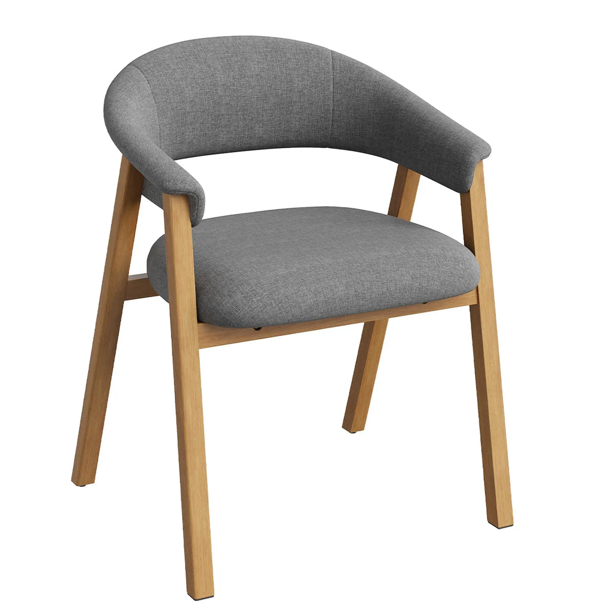 HiMISS Upholstered Dining Chairs With Arms And Curved Wood Legs