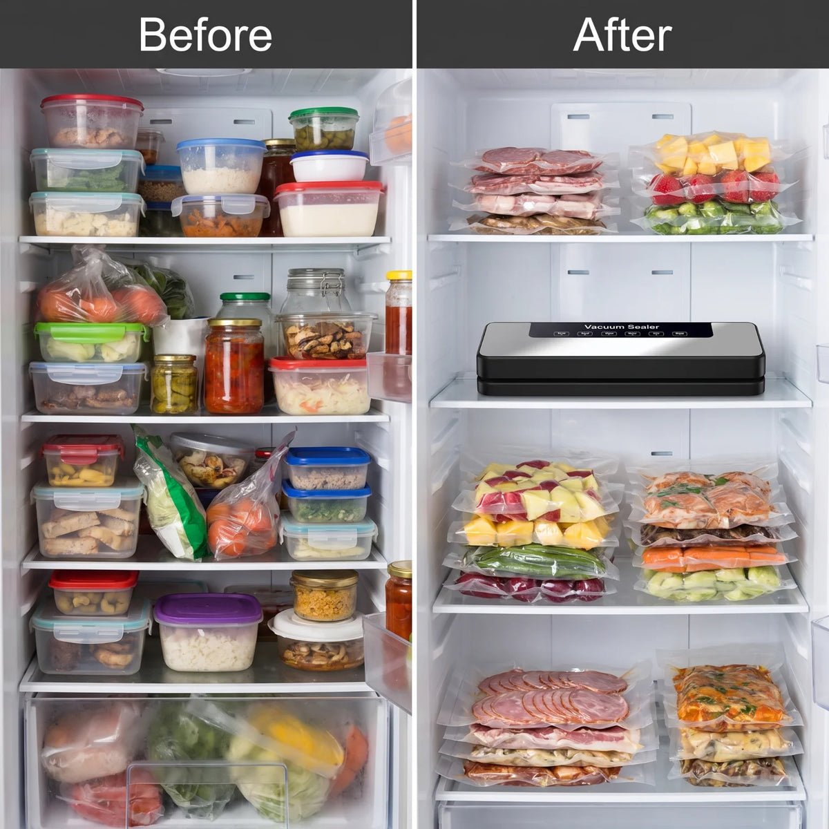 Multi-mode Vacuum Food Sealer Dry Wet Rice Mode Automatic Vacuum Sealing Machine Home Food Storage Vacuum Packer with Vacuum Bags