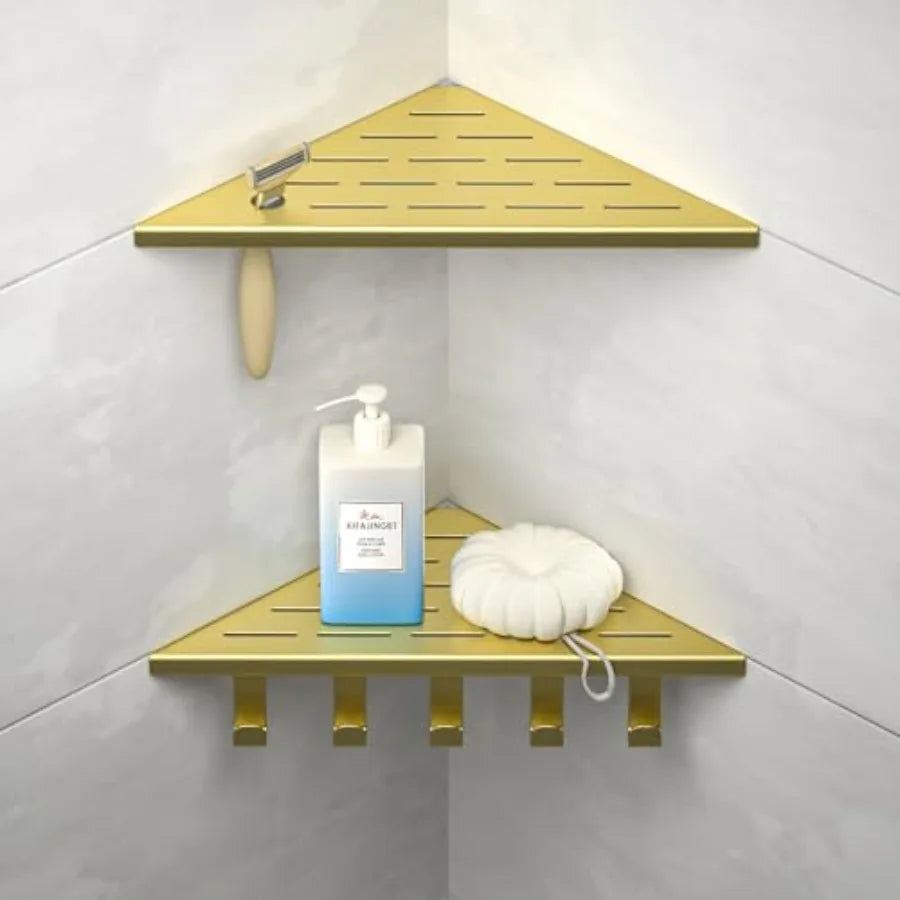 SHXI Corner Shower Shelf Waterproof Aluminum Bathroom Organizer