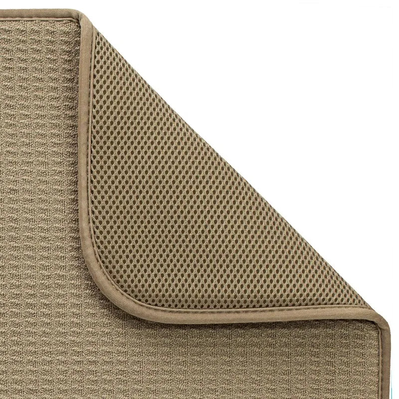 Dish Drying Mat, Absorbent Countertop Drying Mat, 18 in x 24 in, Brown Stone
