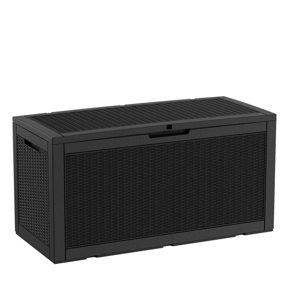 260 Gallon Weather Resistant Resin Deck Storage Box Lockable Waterproof Outdoor Patio Garden Pool Storage Chest for Cushions Tools Supplies