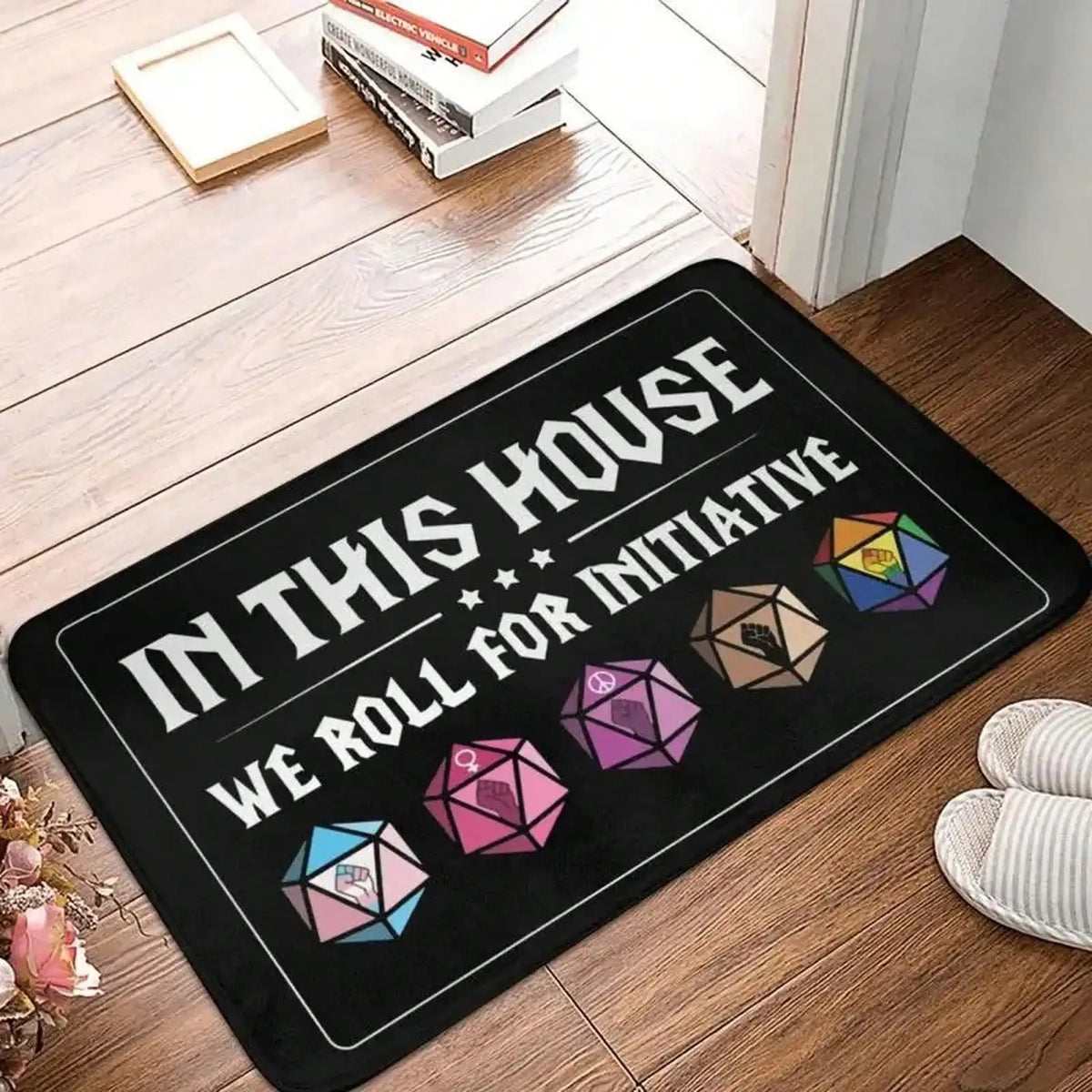 Custom Game House Initiative Doormat Non-Slip Entrance Kitchen Bath Floor Door Mats Garden Rug Carpet Footpad