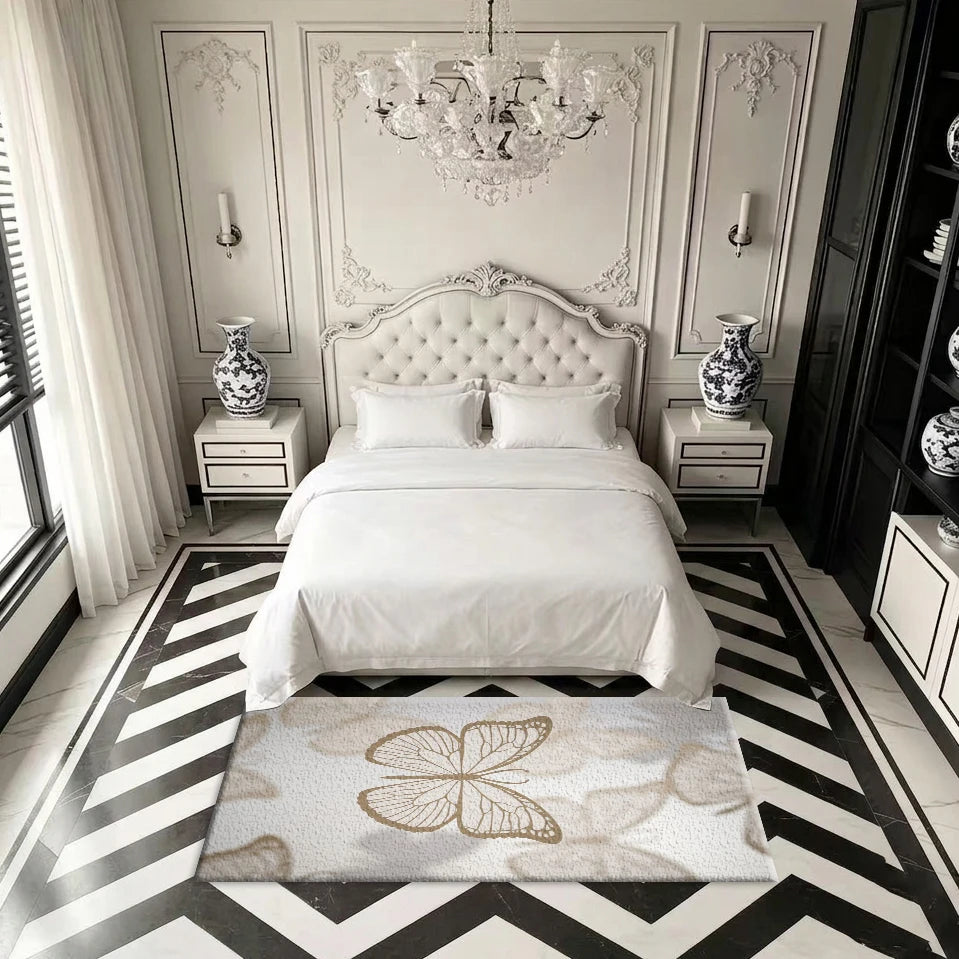 Geometric Texture Carpet Floor Mat, Simple and Stylish, Suitable for Dining Room, Study, and Home Decoration