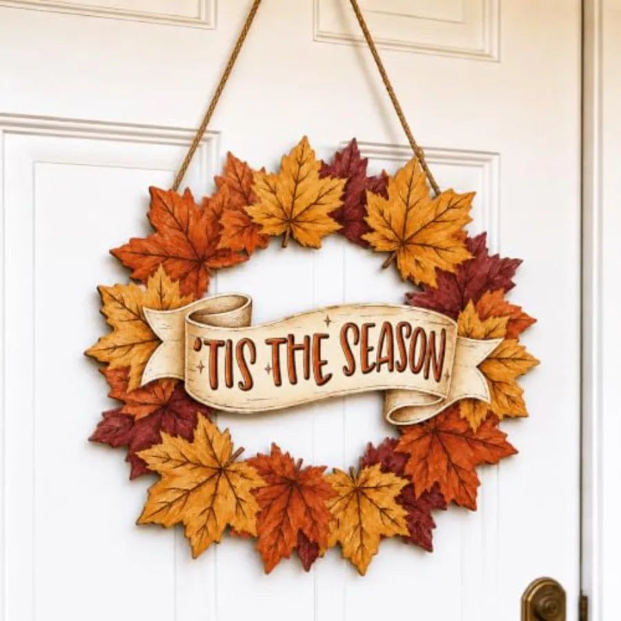 Fall Door Decor Wooden Hello Fall Sign, Pumpkin Truck Door Hanger Wooden Hello Fall pumpkin truck sign for front door, porch, w