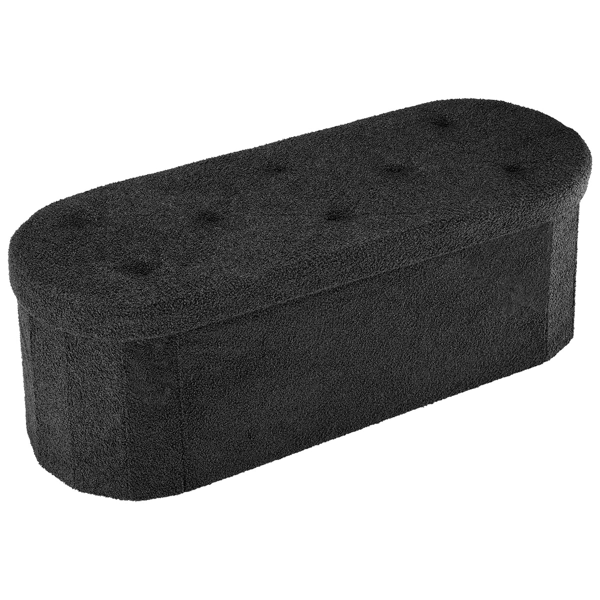 MCQ Faux Fur Ottoman Footrest Stool With Hidden Storage