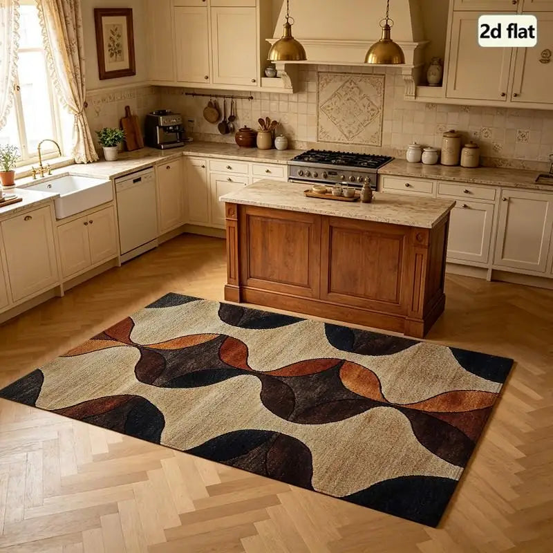 1 Piece Abstract Geometric Area Rug, Soft Comfortable, All Seasons, Lightweight Easy To Care, Living Room Decor, Bedroom Decor, Entryway Decor, Autumn, Winter, Home Floor Decoration