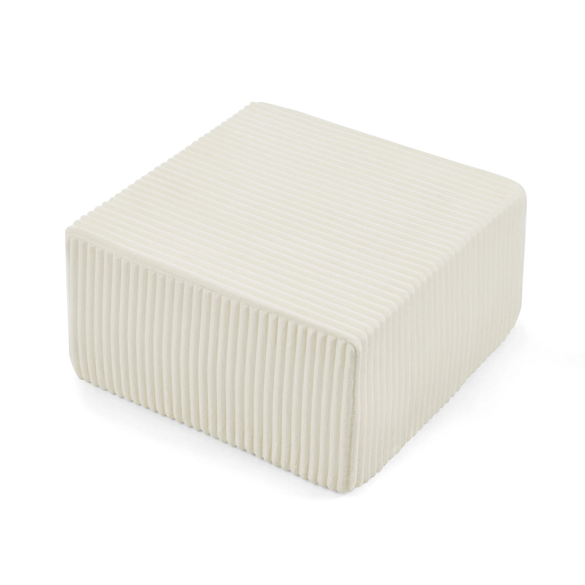 Modern Modular Ottoman Cube Corduroy Footstool Upholstered Seating