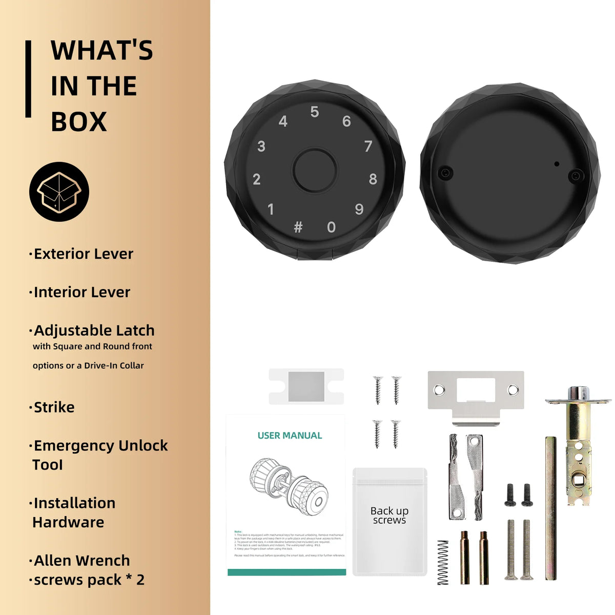 Viladepot Fingerprint Smart Door Lock With Bluetooth App Control
