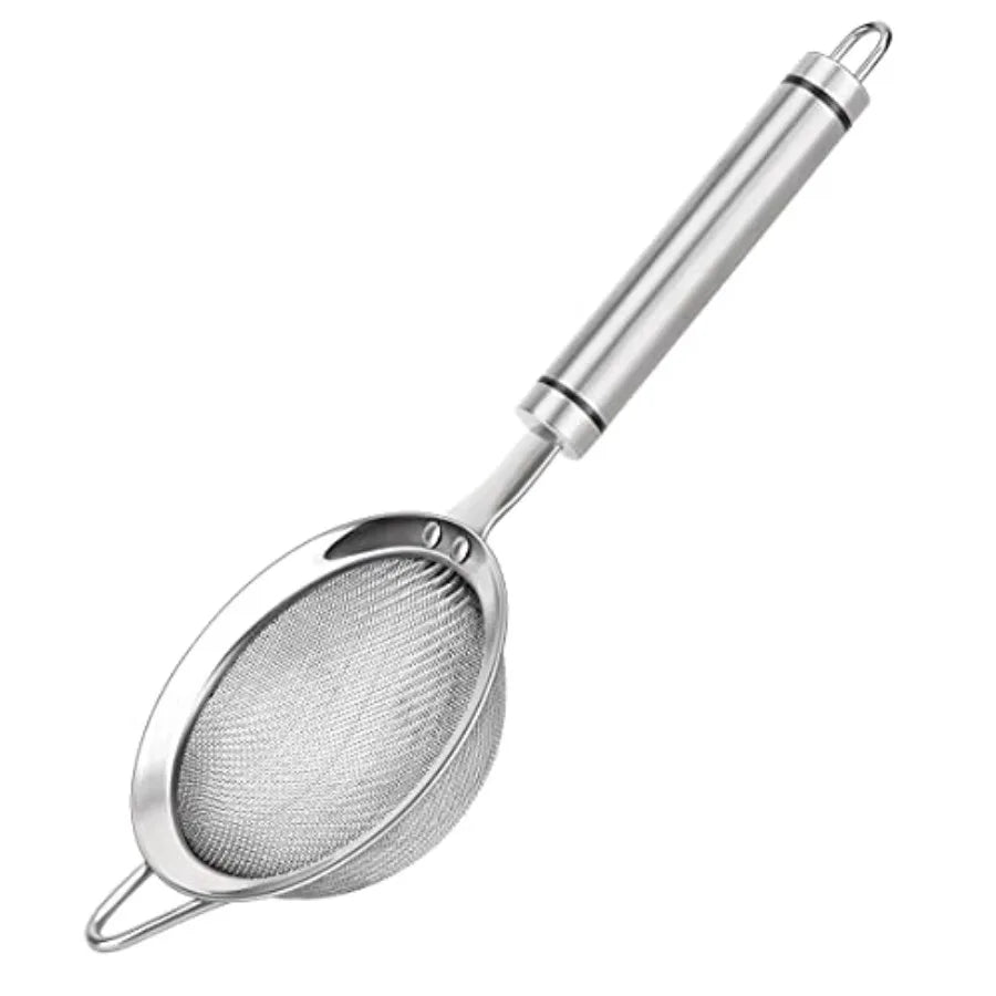 304 Stainless Steel Fine Mesh Strainers for Kitchen, Colander-Skimmer with Handle, Sieve Sifters for Food, Tea, Rice, Oil, Nood