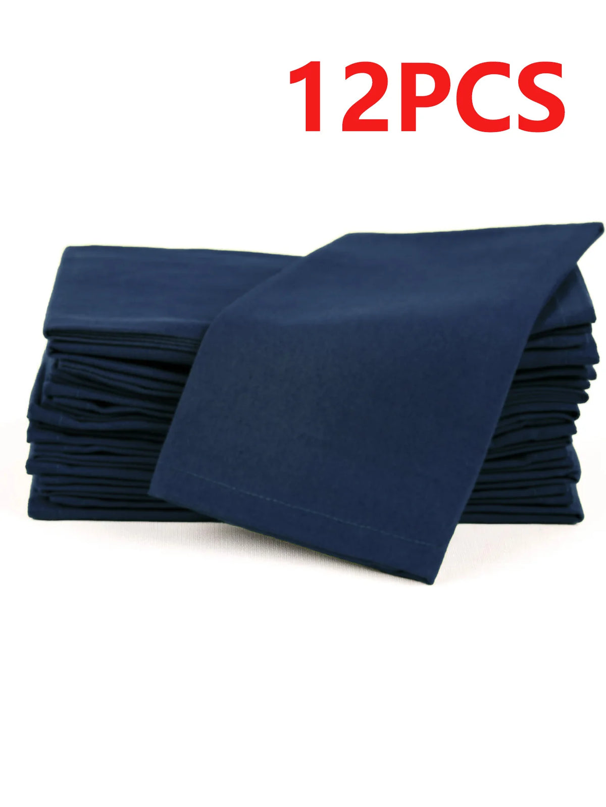 6/12Pcs 40×40cm White Cotton Linen Napkins, Thick Washable Reusable Placemats for Wedding Party Kitchen Dining Decor