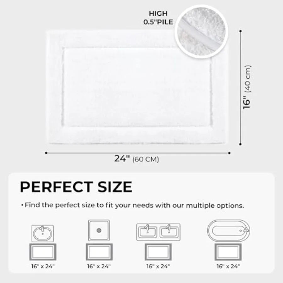 Microfiber Bathroom Rugs Non Slip Washable, Water Absorbent Bath Mats for Tub, Soft Bath Mats for Bathroom Floor and Shower, Ba