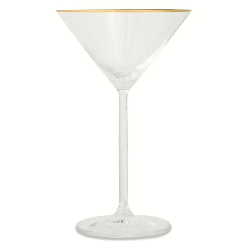 7 fl oz Martini Glass with Gold Rim