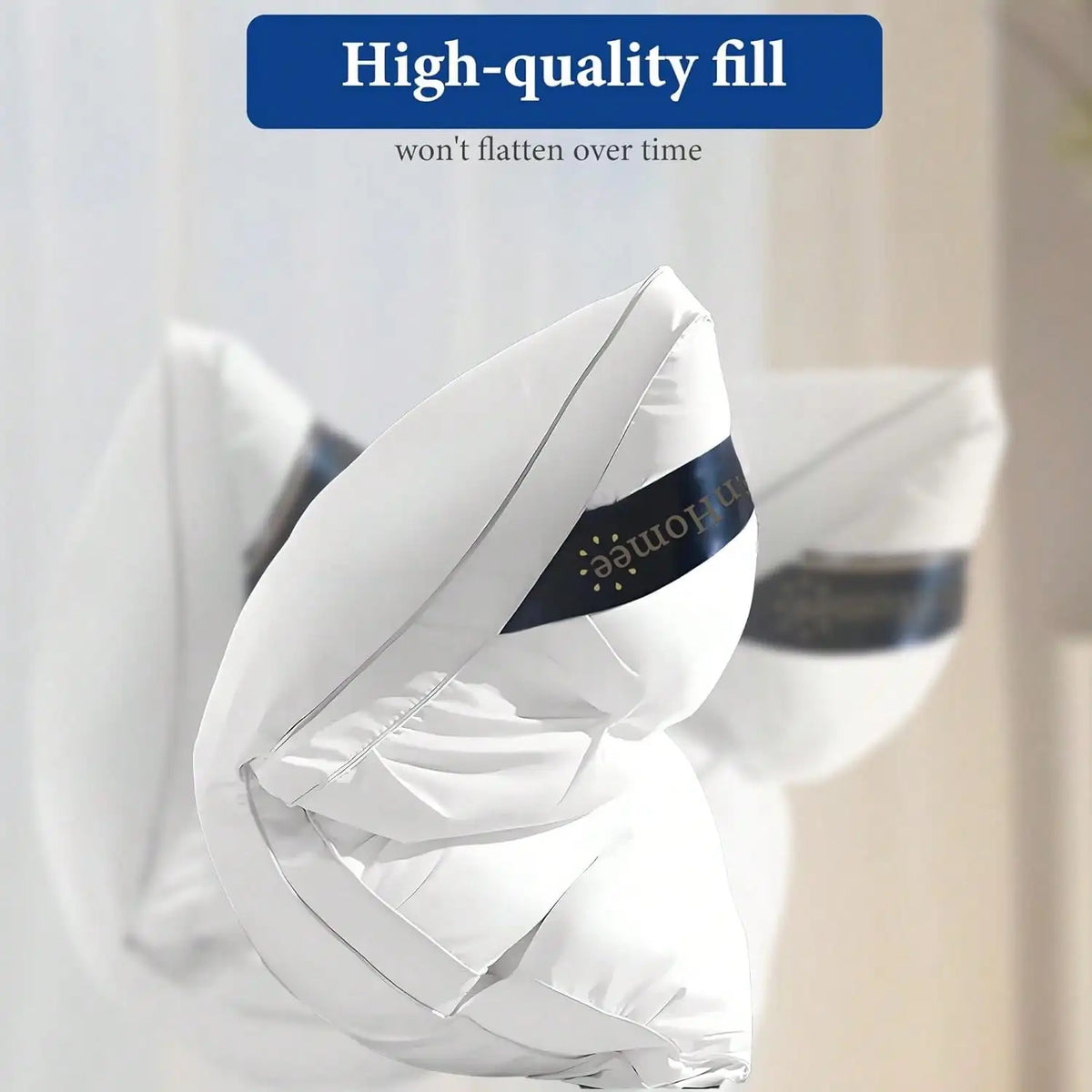 2PCS Premium Bed Pillows, King Size Set, Twisted Bread Shape Pillow Set, Suitable For Side Sleepers, Back Sleepers, And Stomach Sleepers - sf25092832159229511