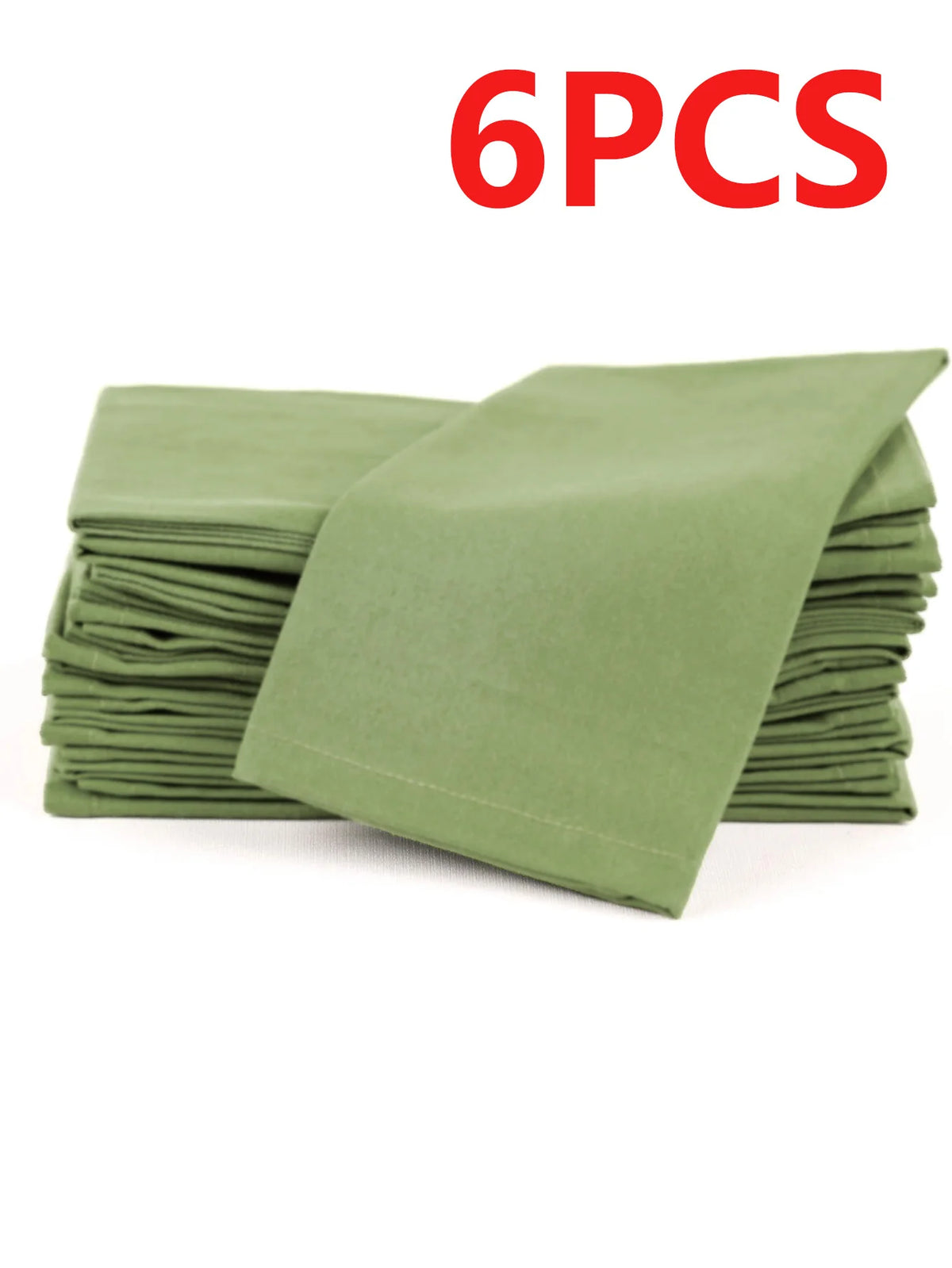 6/12Pcs 40×40cm White Cotton Linen Napkins, Thick Washable Reusable Placemats for Wedding Party Kitchen Dining Decor