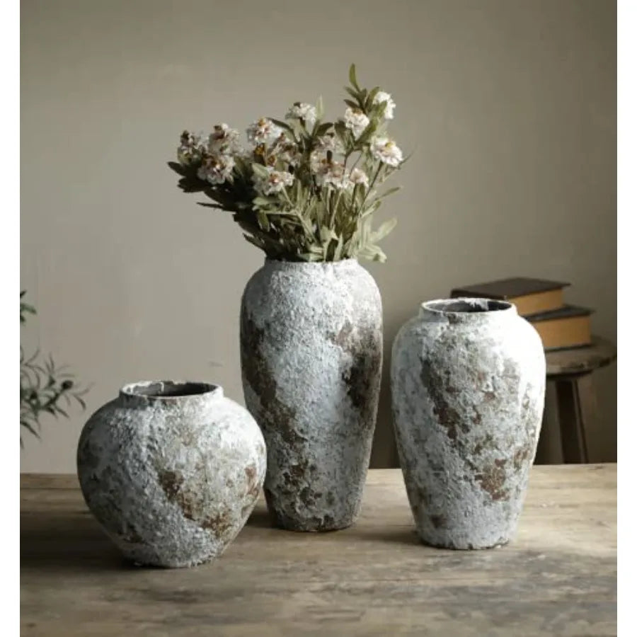 Rustic Ceramic Flower Large Vase for Living Room Entryway Table Centerpieces Kitchen Wedding Gifts Vintage Floor Tall Vase in E