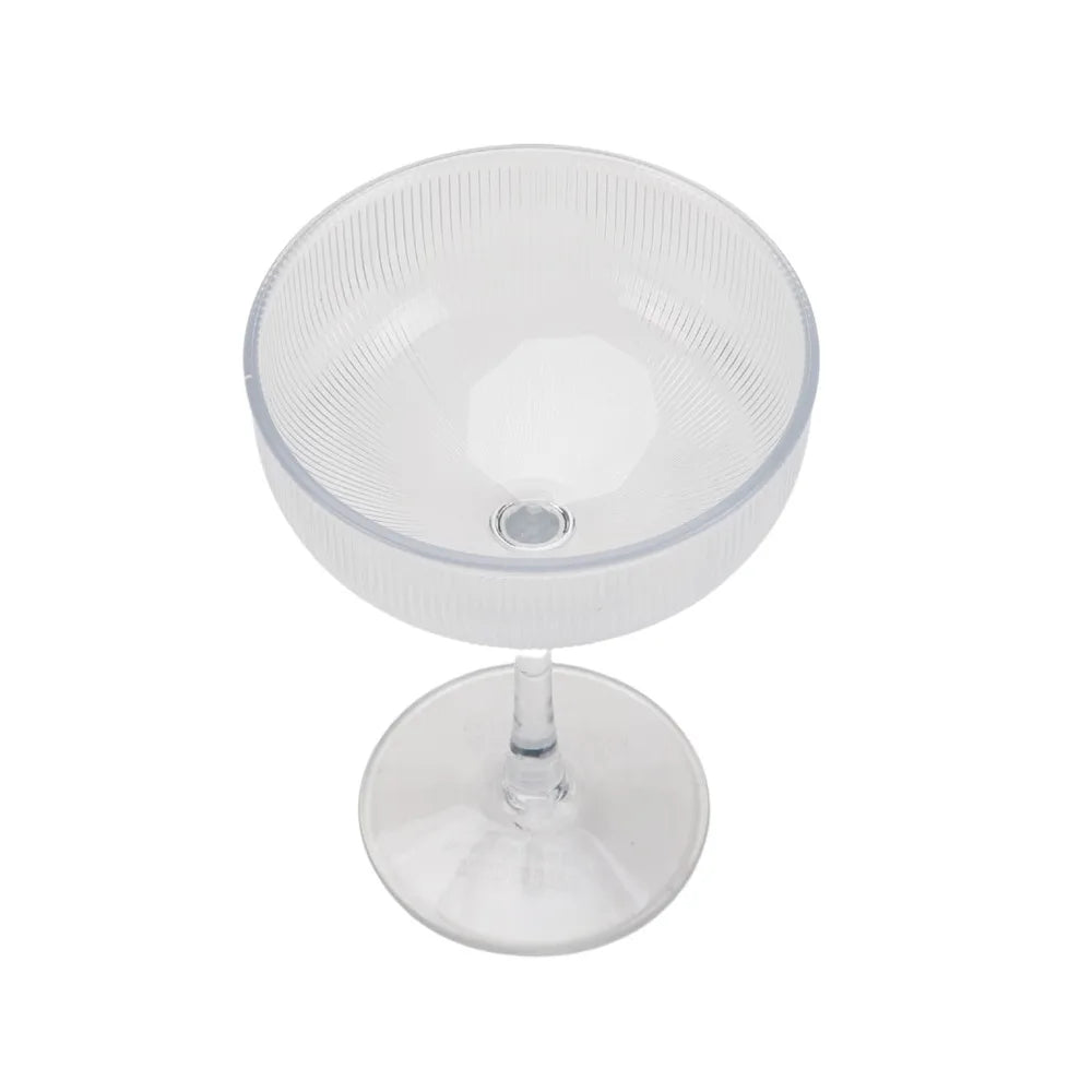 Better Homes & Gardens 4-Piece Clear Ribbed Tritan Coupe Glass Set