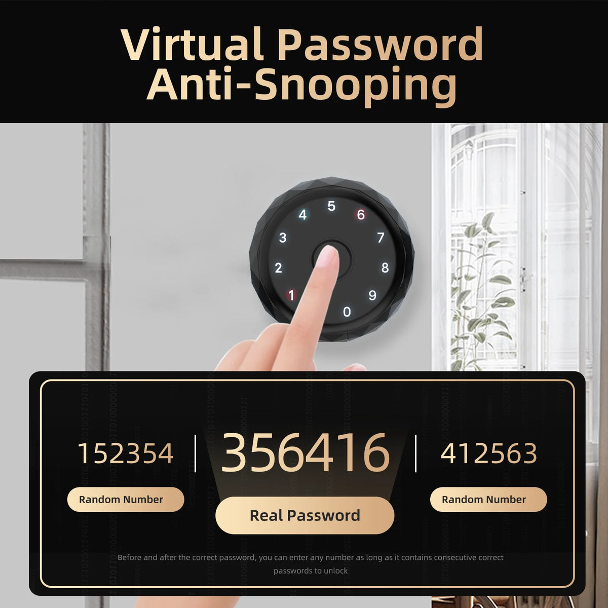 Viladepot Fingerprint Smart Door Lock With Bluetooth App Control