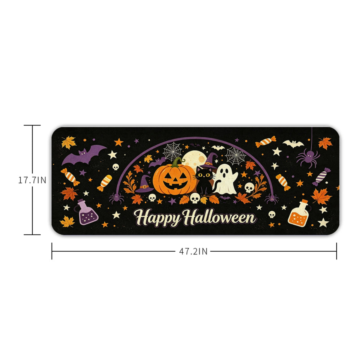 Halloween Pumpkin Ghost Carpet Flannel Non-slip Floor Mat Kitchen Bathroom Dinning Live Room Sofa Bedside Rugs Doormat Trick Or Treat Party Supplies Home Decor Welcome Mats