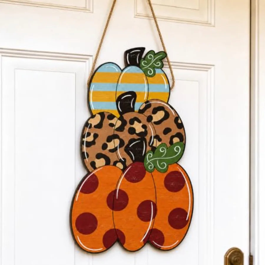 Fall Door Decor Wooden Hello Fall Sign, Pumpkin Truck Door Hanger Wooden Hello Fall pumpkin truck sign for front door, porch, w
