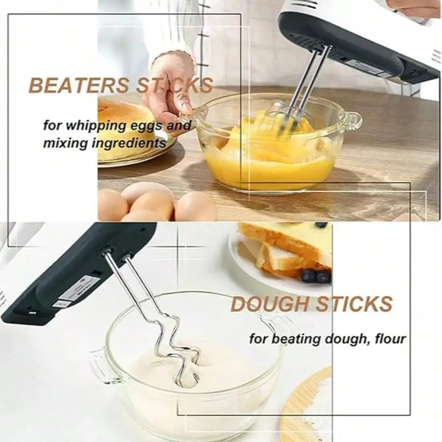Electric Handheld Egg Beater, Stand Mixer, Small Automatic Cream Whipping Machine For Home Baking, 5 Speed Settings, Electric Egg Beater For Home Use, Handheld Electric Egg Beater.