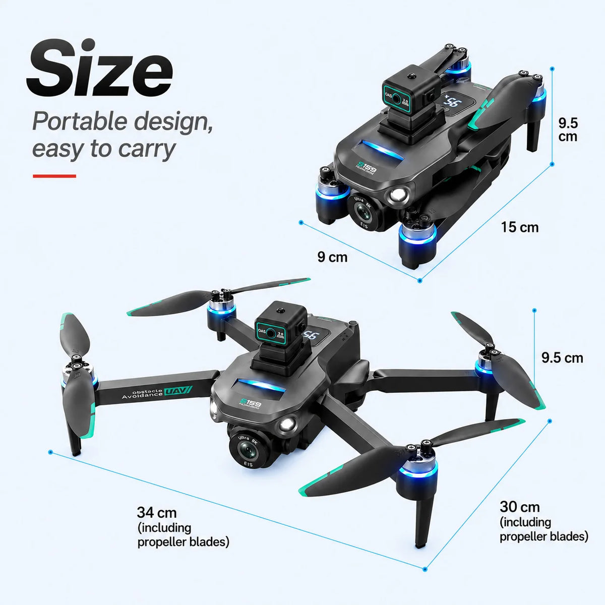 ZNLYRION Brushless GPS Drone With 8K Camera 20 Minute Flight