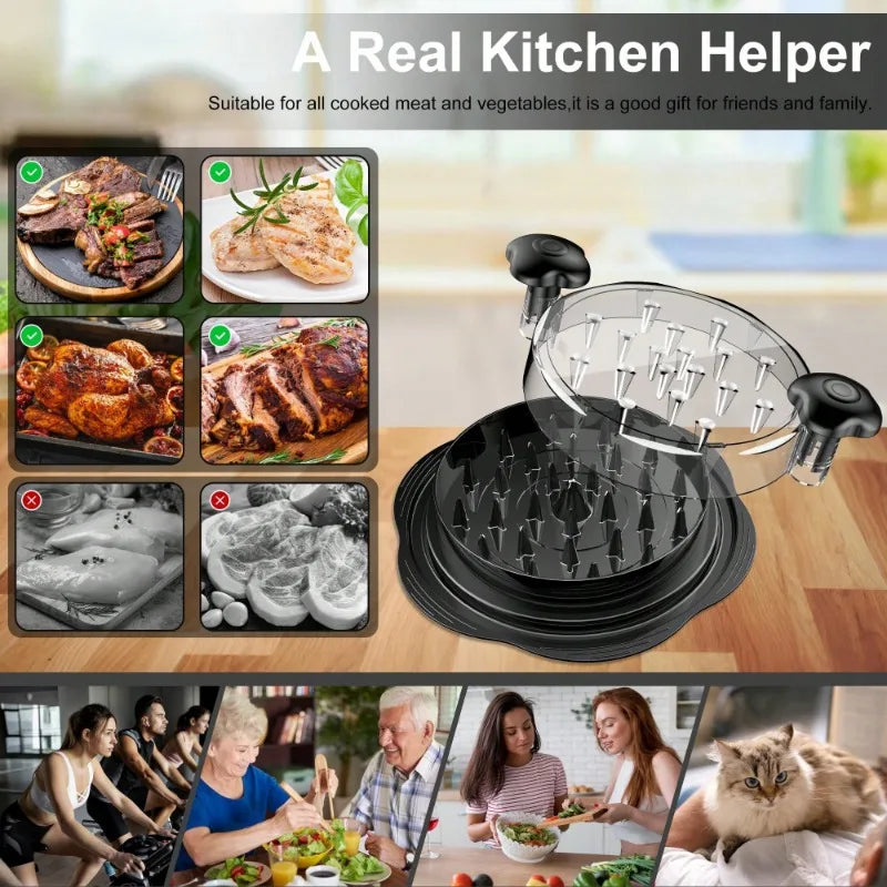 Stainless Steel Hand Cranked Chicken Shreder, Household Manual Chicken Breast Meat Shredding Tool, Pork, Beef Salad Ingredient Shredding Tool