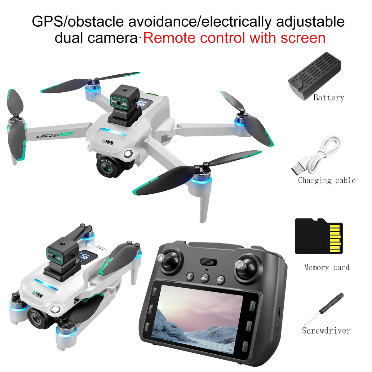 ZNLYRION GPS Drone Optical Flow Positioning Dual Camera