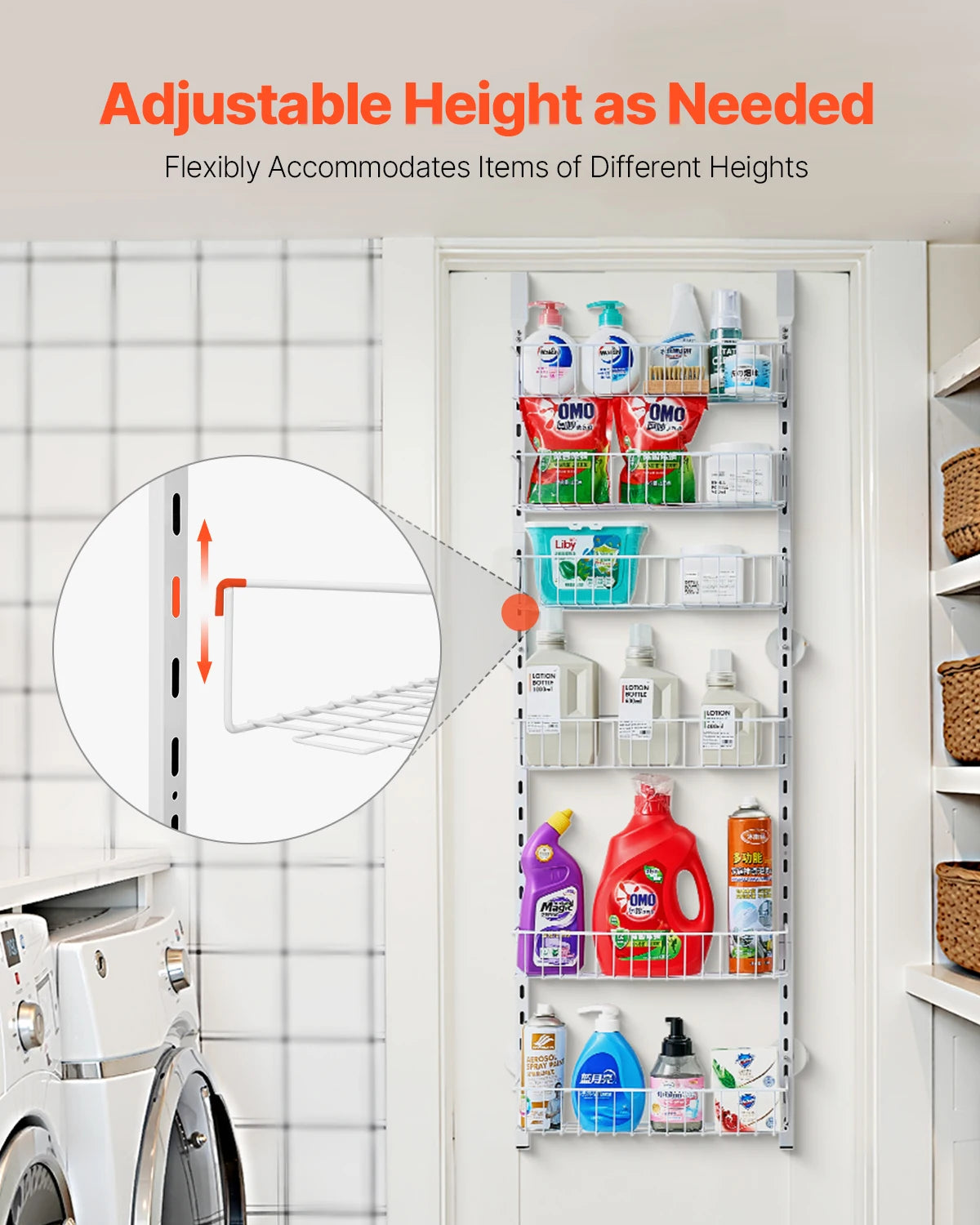 SucceBuy Over The Door Pantry Organizer Spice Rack