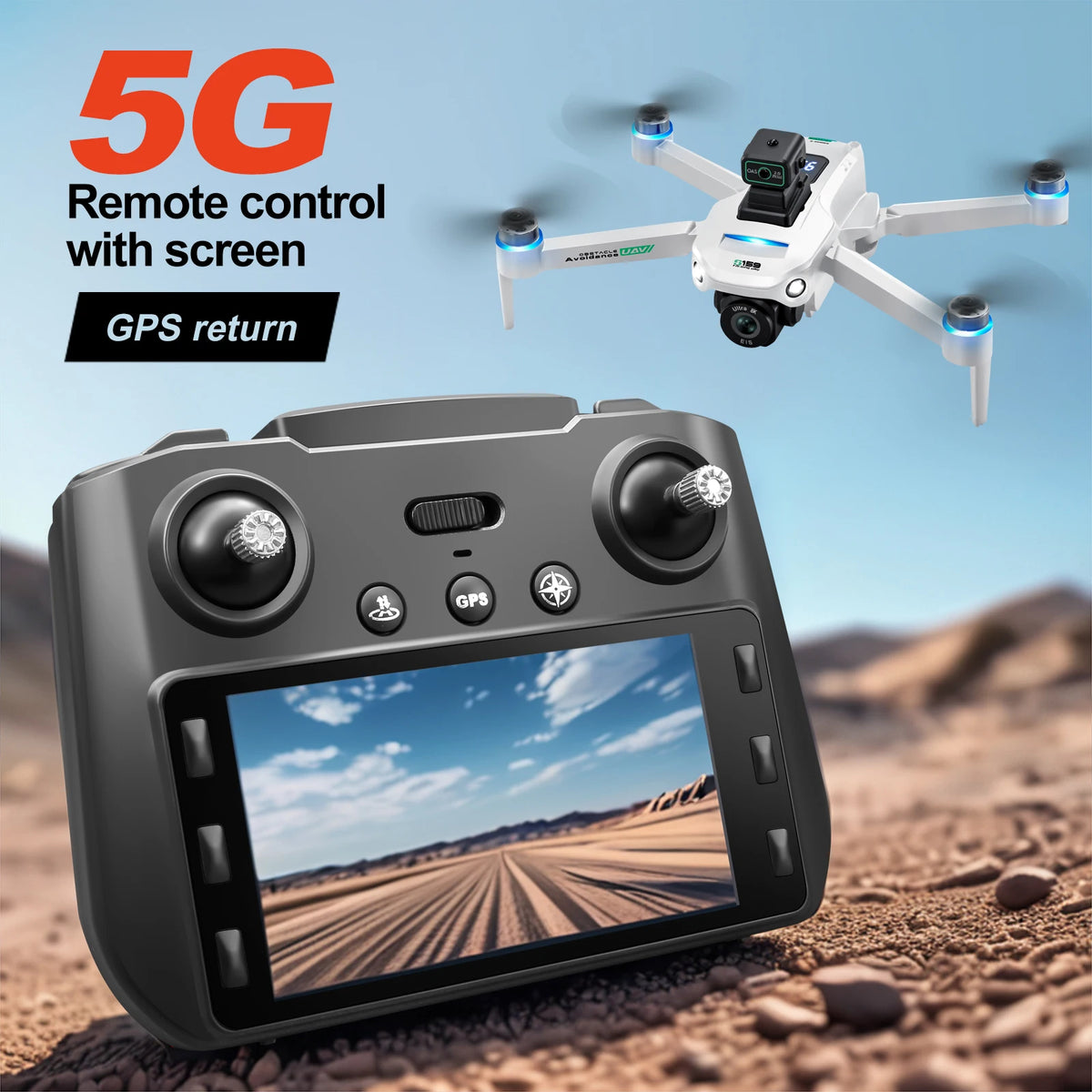ZNLYRION GPS Drone Optical Flow Positioning Dual Camera