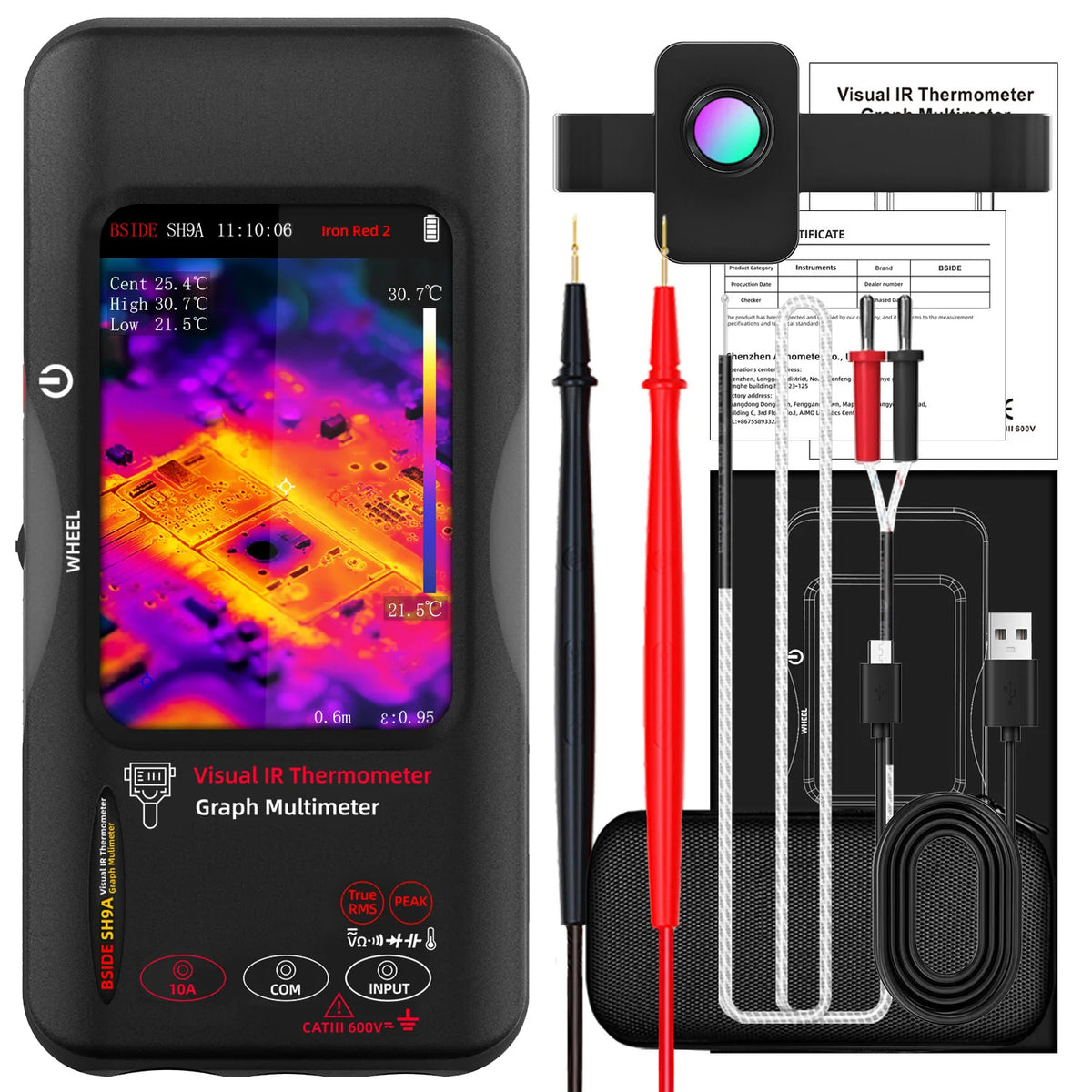 Bside Sh7 Thermal Imager Digital Multimeter Combo Tool