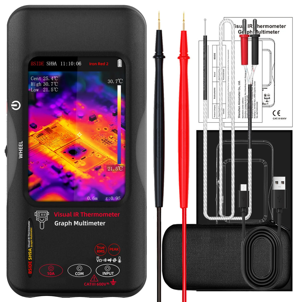 Bside Sh7 Thermal Imager Digital Multimeter Combo Tool