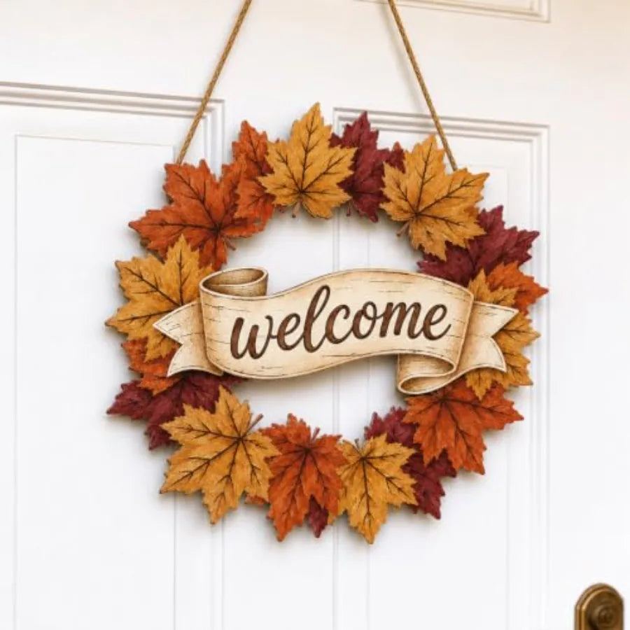 Fall Door Decor Wooden Hello Fall Sign, Pumpkin Truck Door Hanger Wooden Hello Fall pumpkin truck sign for front door, porch, w