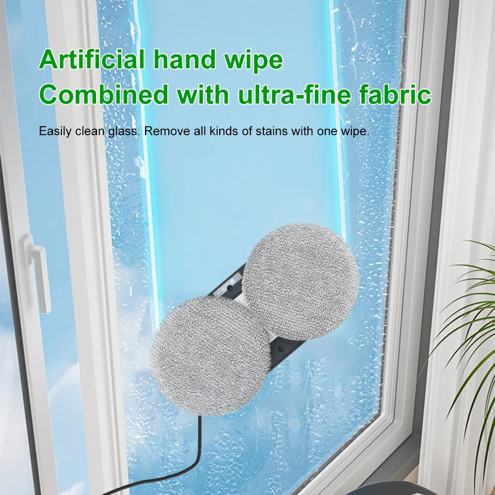 PuRuiKai Household Window Automatic Water Spray Cleaning Robot,With Intelligent Edge Detection System,Robot Glass Cleaner