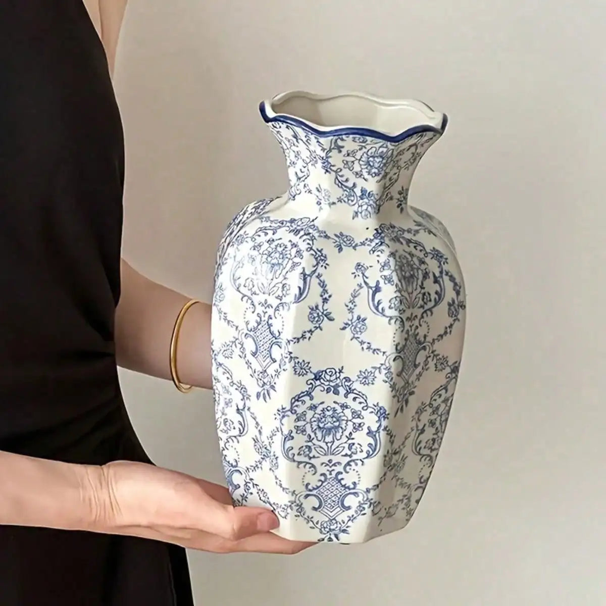 1pc Blue And White Porcelain Vases, Retro Home Decoration Vases, Adding French Country Elegance To The Home, Gifts, Home Decoration Ornaments, Flower Arrangement Art，sh260321154865746839406