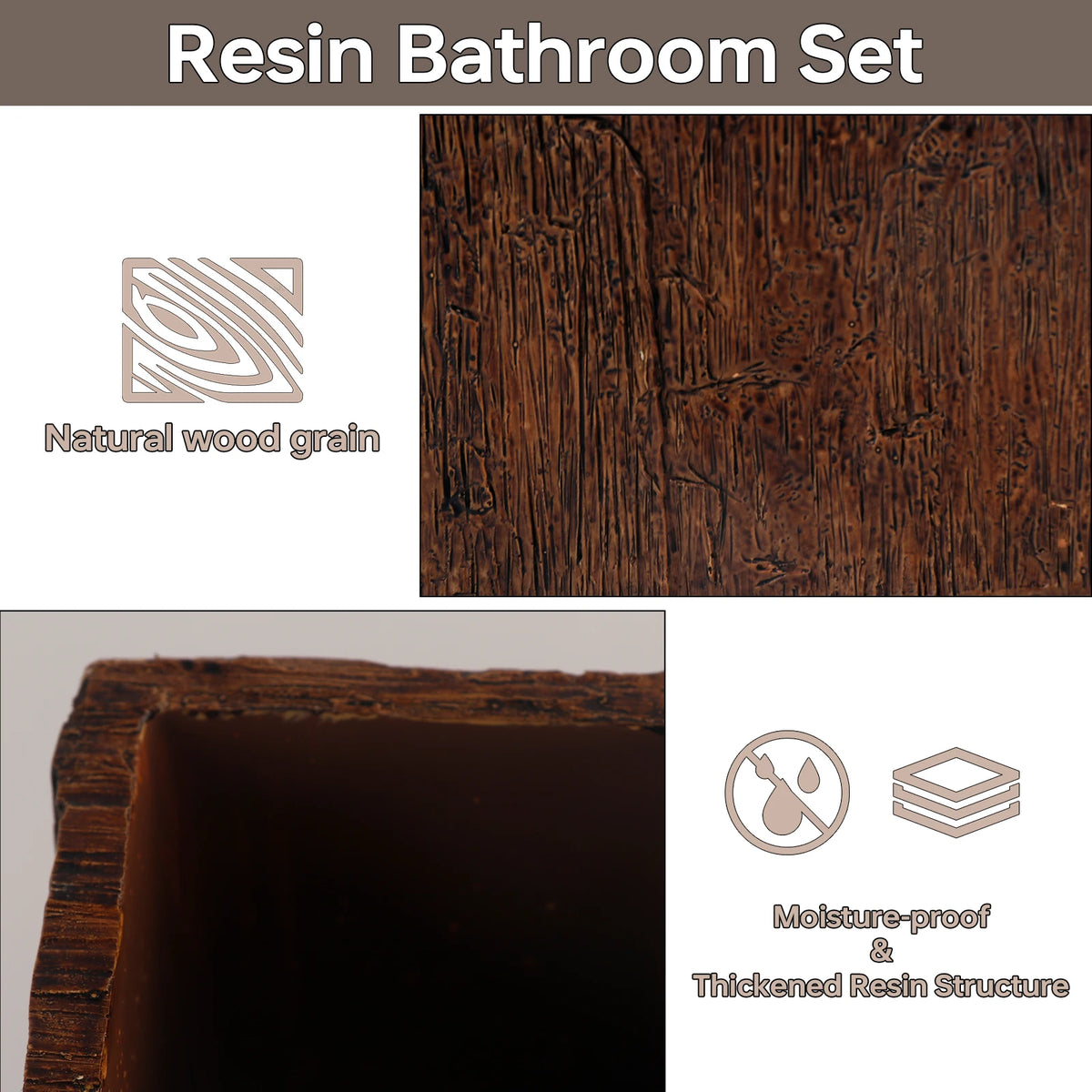 Bathroom Accessory Set, 4 Piece Bathroom Decor Accessories Sets With Texture Lotion Dispenser, Toothbrush Holder, Bathroom Tumbler, Soap Dish For Bathroom Vanity Countertop Accessories