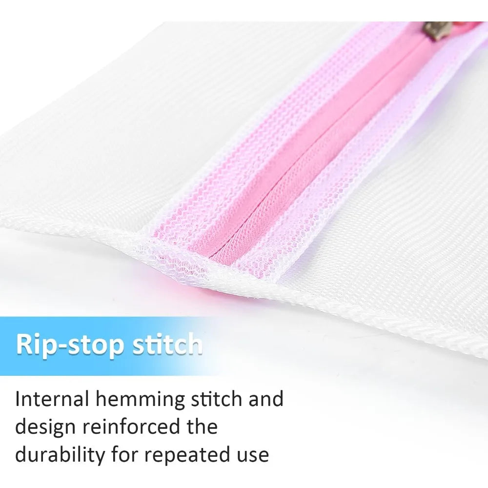 7PCS Mesh Laundry Bags Set for Delicates Wash Protection with Bra Bags Lingerie Bags Travel Storage Organizer for Underwear Socks XXL XL L M S Size